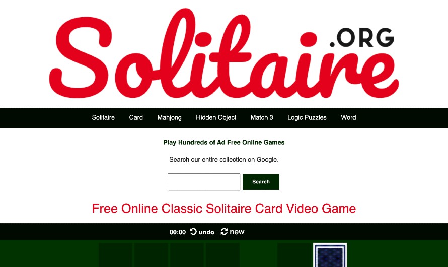 Old School Gaming Done Right – Solitaire.org
