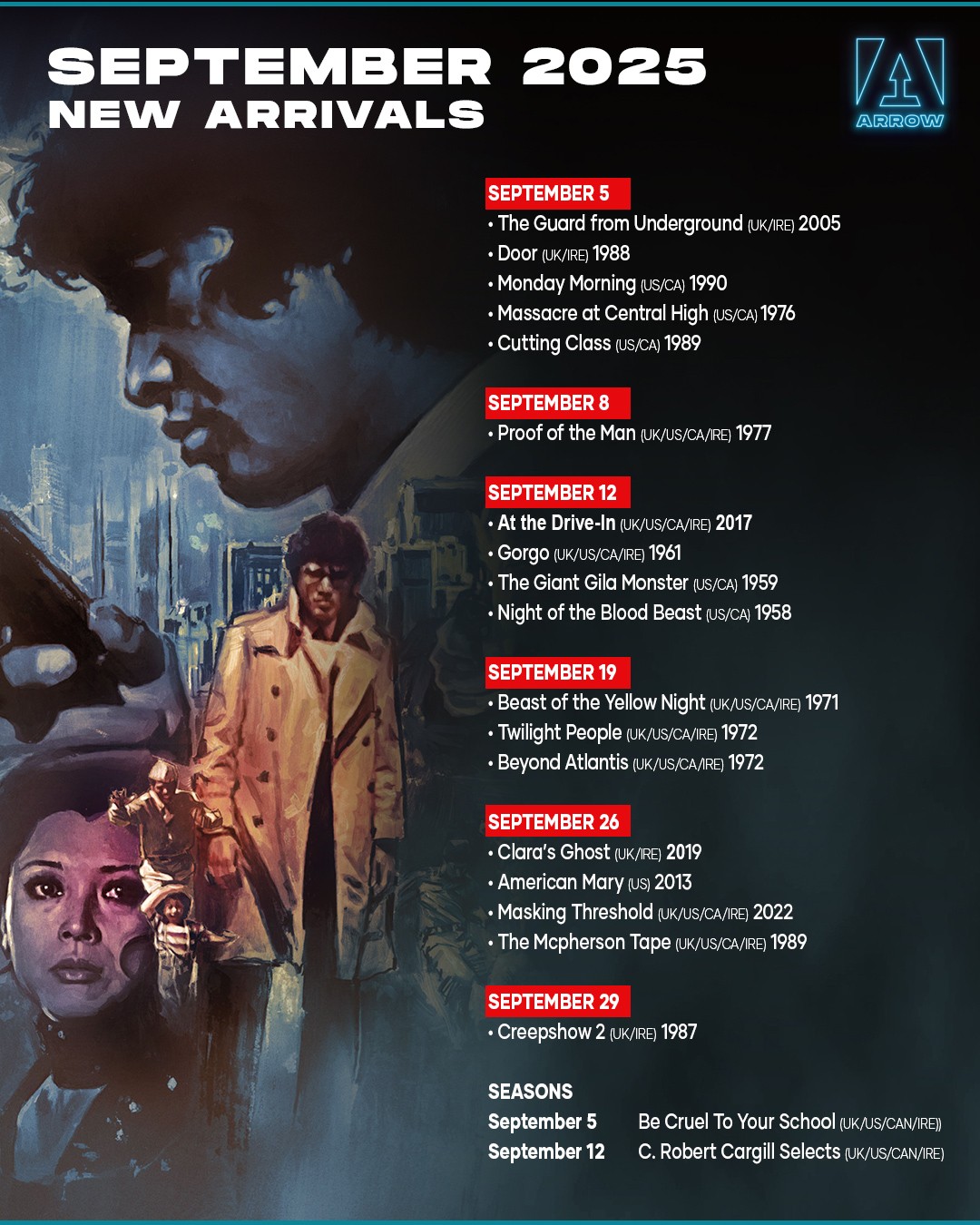 Arrow September 2025 Full Listing